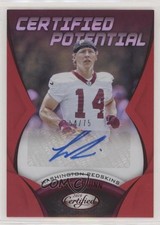 2018 Certified Potential Signatures Mirror Red 54/75 Trey Quinn #CPS-TQ Auto fl4