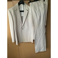 Vintage Thierry Mugler Men's Pants Suits Set Up Size L Ivory Color