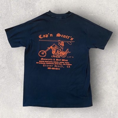 Vintage 90s Harley Davidson Cap'n Scott's Motorcycle & Surf Shop T Shirt Large