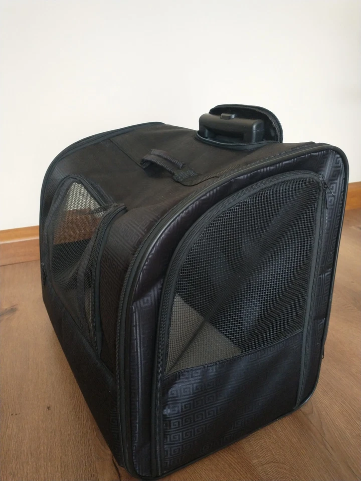 Hundetrolley, Katzentrolley, Tiertransportbox mit Rollen und Teleskopgriff - Bild 2 von 4