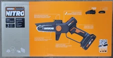 Worx Nitro 20V 5" Cordless Brushless Chainsaw 2.0 Ah Battery and Charger