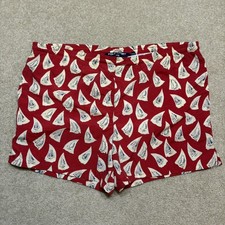 Vtg Polo Sport Ralph Lauren Swim Shorts Mens Large Red Sailboat Nautical Trunks