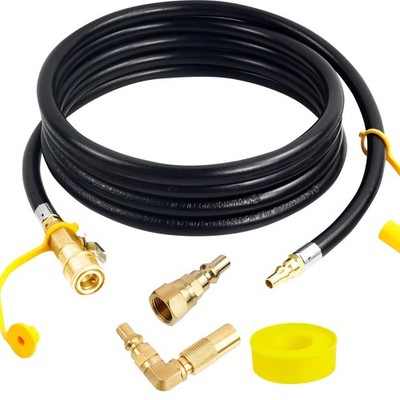 PROPANE HOSE With ¼  Safety Shutoff Valve Low Pressure 12ft Lococee