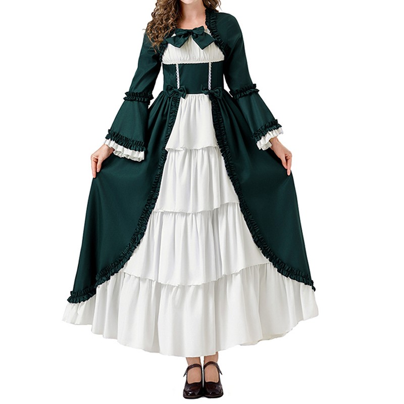 Disfraz de Halloween Adulto Medieval Retro Renacimiento Corte Europea Princesa Vestido