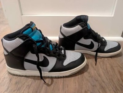 Nike Dunk High Top Leather Lace-Up Colorblock Black Gray Blue Men's US 10
