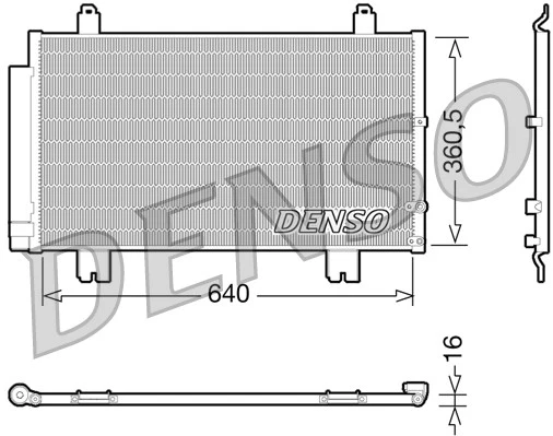 CONDENSER AIR CONDITIONING DCN51005 FOR LEXUS 3GR-FE 3.0L 3GR-FSE 3.0L 6cyl GS - Image 2 of 4