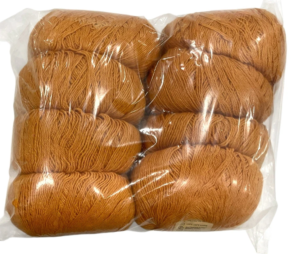 8-Alpaca Cashmere Yarn Balls Burnt Orange 1.7 Oz Each - Image 2 of 2