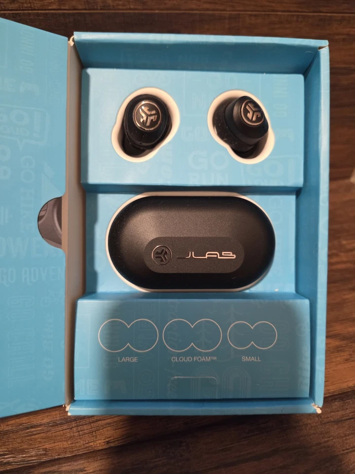 JLab JBuds Air ANC Auriculares Bluetooth Inalámbricos Verdaderos Cancelación Activa de Ruido, Sudor Foto 2 de 3