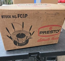 Complete Presto Automatic Electric Fondue Maker Retro Vintage Mid-Century FC1P