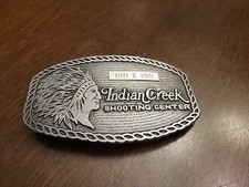 Unique S S Sports Belt Buckle INDIAN CREEK SHOOTING CENTER 100X100