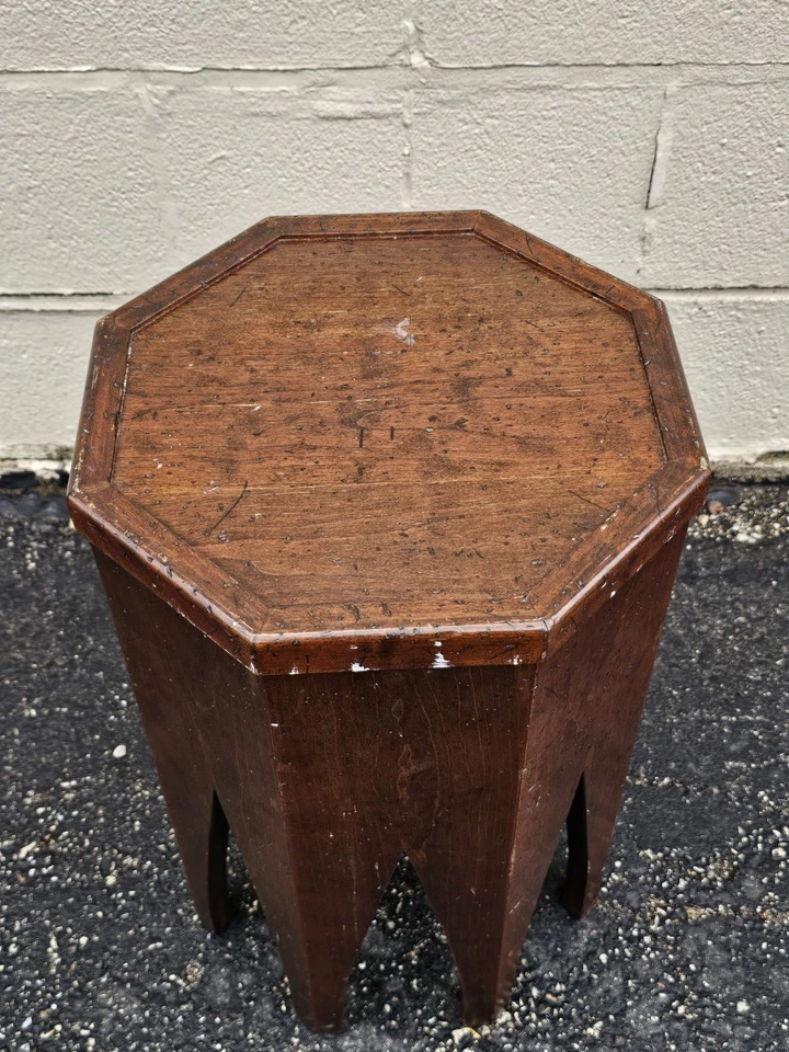 The Kellogg Colección Artes y Manualidades Hexagonal Taboret Planta Soporte Madera Maciza Foto 3 de 4