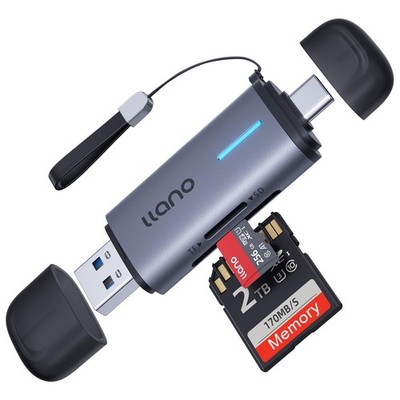 llano Micro SD Card Reader, 2 in 1 USB C 3.0 SD Card Reader