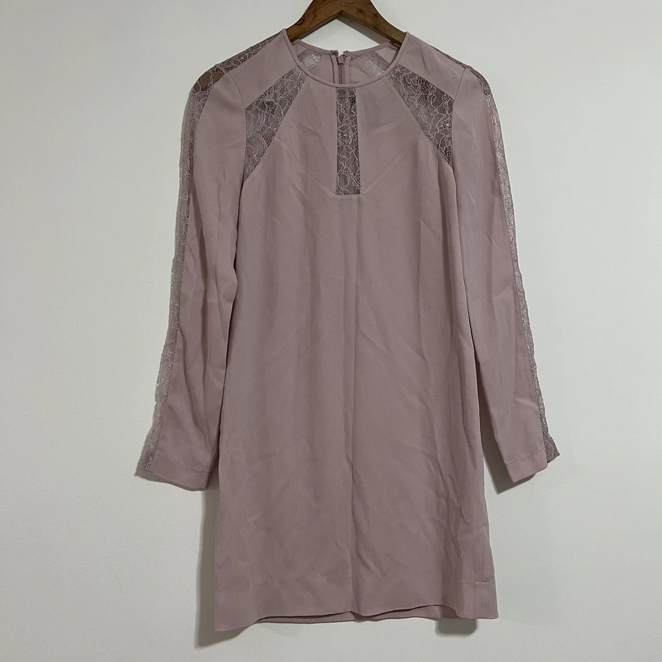 BCBGMAXAZRIA PAYTEN MANGA LARGA ENCAJE INSERCIÓN CAMBIO LMQ61E72/M713 TALLA XXS Foto 2 de 4