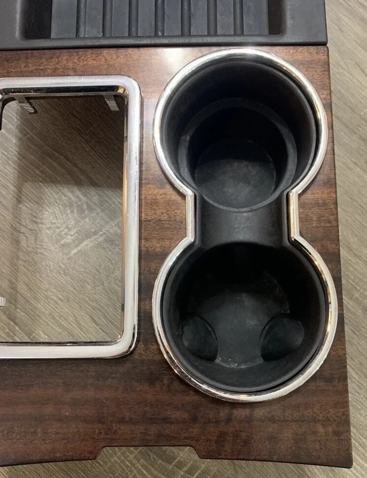 Ford Expedition 2007-2017 consola central palanca de cambios bisel portavasos moldura caoba Foto 3 de 4