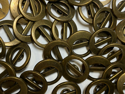 Italian Metal Button Fendi 70's Look Vintage Antique Brass Finish 15mm18mm
