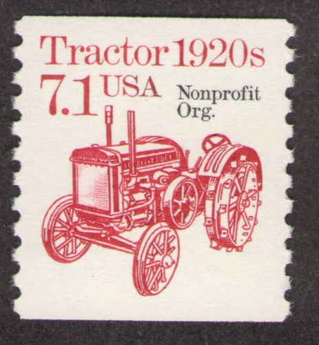 US. 2127a. 7.1c. Tractor 1920s. Precancel "Nonprofit Org" Coil Single. MNH. 1987 - 第 1/1 張圖片