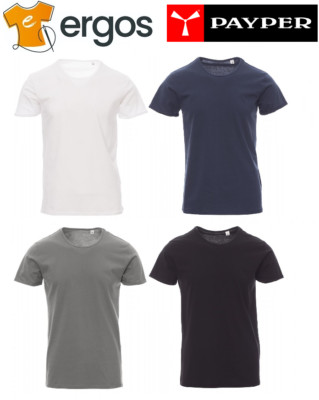 Payper YOUNG Men's Wide Crew Neck Half Sleeve Flip Up T-Shirt