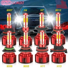 2/20x 4-Side LED 9007 H4 9005 9006 H11 Headlight Kit 6500K White Hi/Lo Beam Bulb