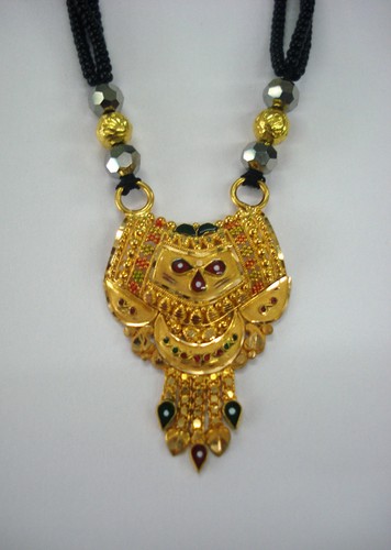 20kt gold pendant beads necklace choker 