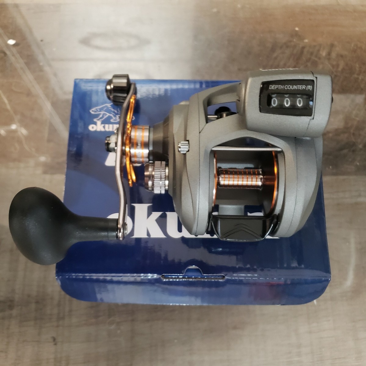 OKUMA COLD WATER CW-354DLX LOW PROFILE LINE COUNTER REEL LEFT-HAND