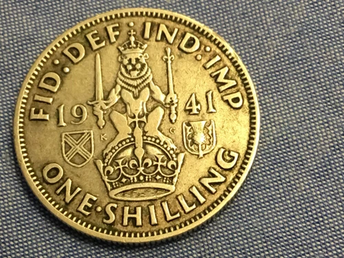 Photo of a 1941 George VI Shilling from an eBay listing that sold on Jan 14, 2026