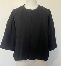 CHICO  S Black Minimalist Bolero Classic Jacket Business Casual Size 0
