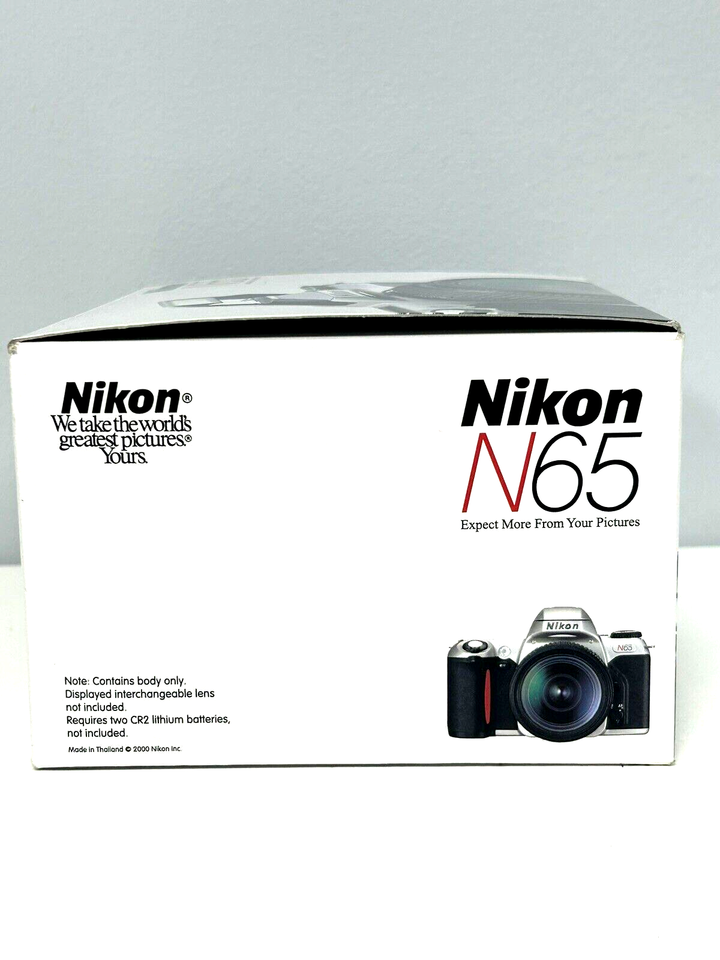 Nikon N65 35mm Camera QUANTARAY JAPAN LENS 2890 Original Box, Film