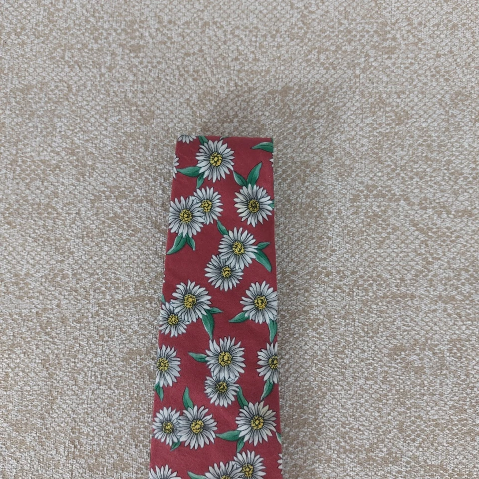 Requisitos Corbata Vintage 100% Algodón Floral Flor Cuello ROJA - ENVÍO GRATUITO Foto 3 de 4