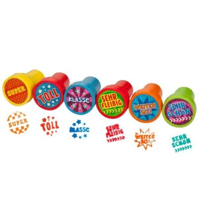 Trendhaus Lehrerstempel Cool Style selbstfärbend, 6 Motive | Lehrer Stempel