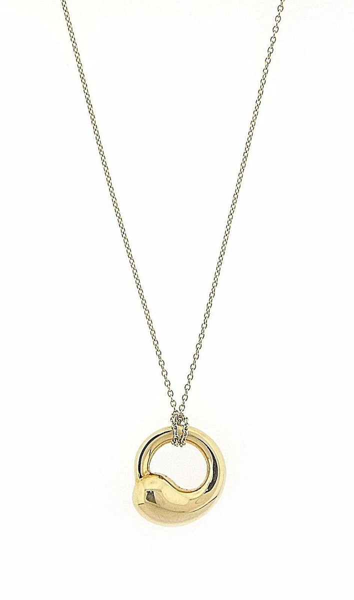 Tiffany Co. Elsa Peretti Eternal Circle Necklace 18K Yellow Gold