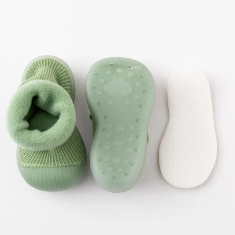 Recién Nacido Bebé Niño Pequeño Antideslizante Casa Zapatillas Niñas Niños Algodón Calcetines Zapatos Foto 3 de 4