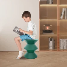 14.2*17.7 inch Round Side Table Sofa Side Table Modern Round End Table Green USA