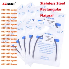 10pcs/pack AZDENT Dental Orthodontic Stainless steel Arch Wire Rectangular