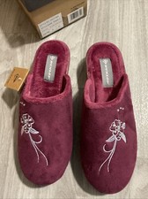 Neue Dunlop Damen-Slipper, bequeme Damen-Pantoletten Hausschuhe Größe 8 – Altrosa
