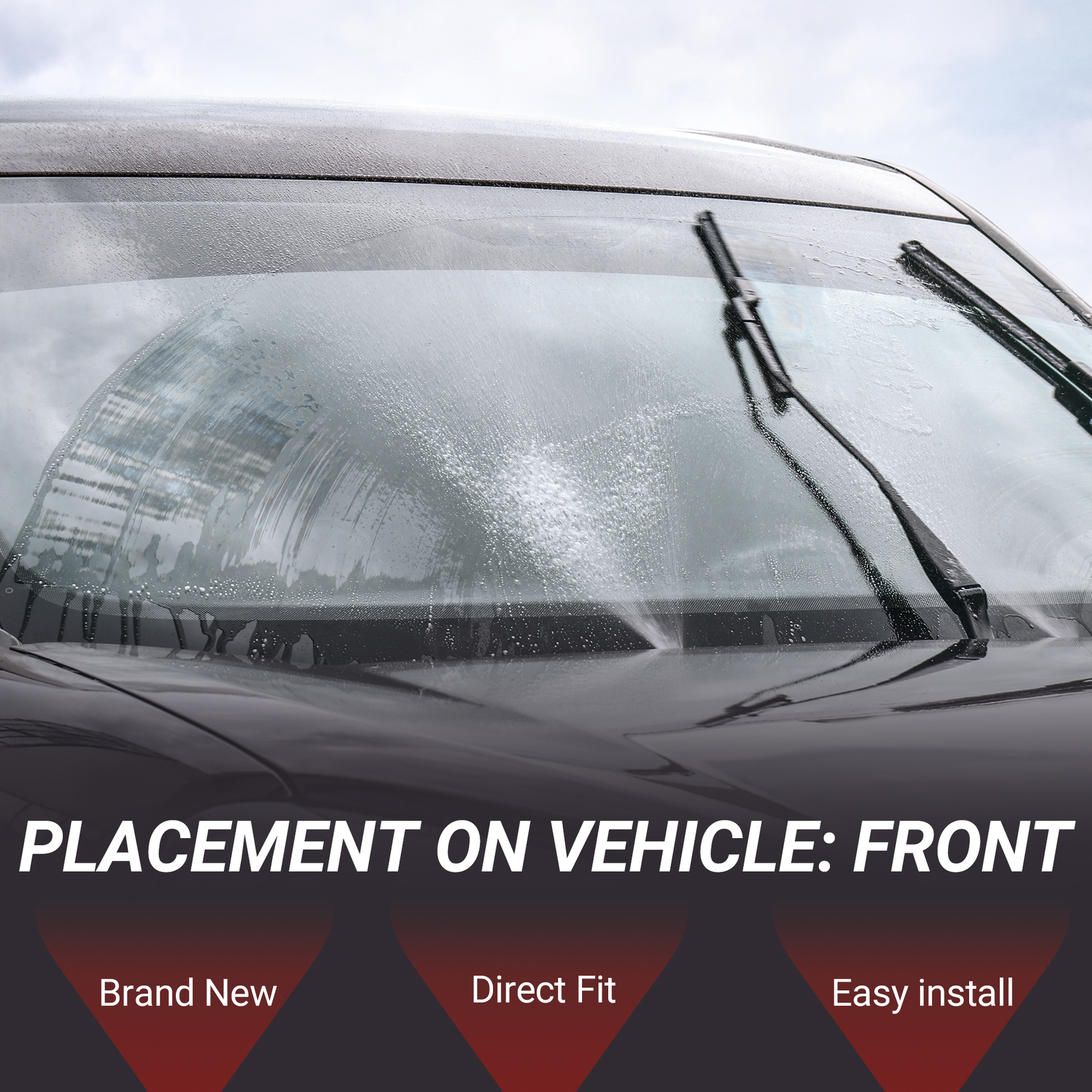 Bannière Vinyle Pare-brise Inversée Pour Ford Mustang - Motif Performance - Multi-couleurs - Oracal - Kit Pose