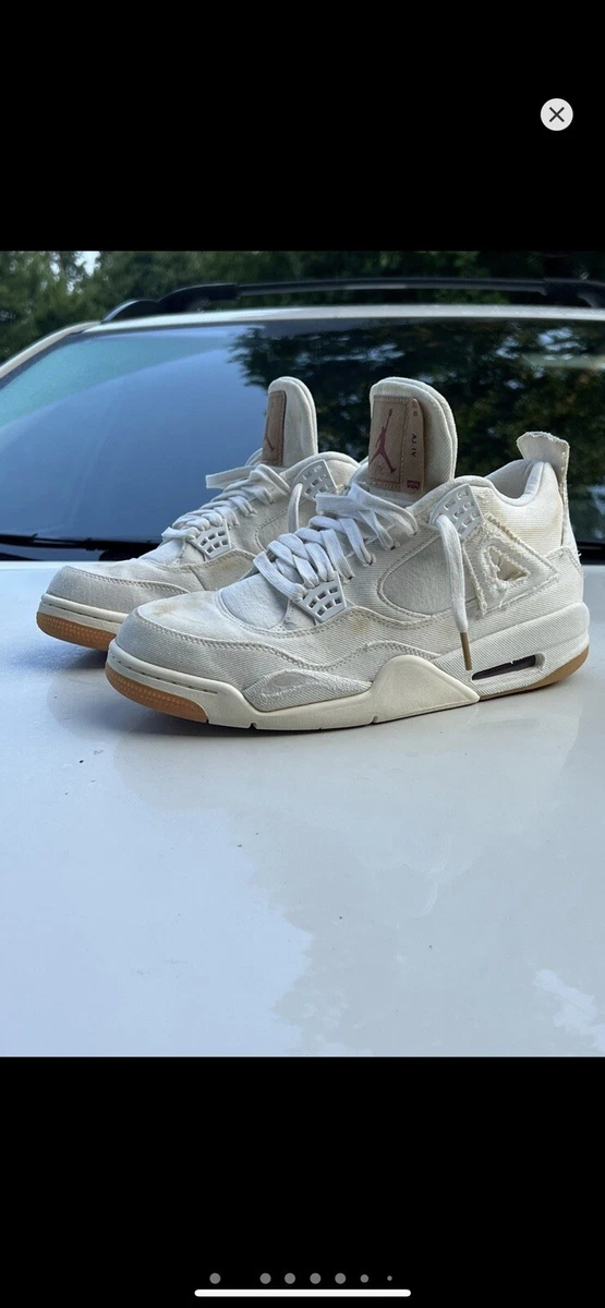 Jordan 4 deals white denim