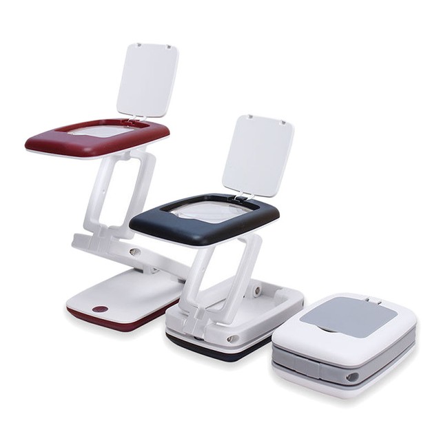 Foldable Desk Led Clamp Mount Magnifier Lamp Light Magnifying Glass Lens Top