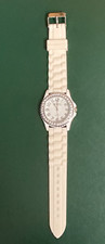 Geneva Ladies Watch 5573 Quartz White Silicone Band Round Needs Battery - Unworn