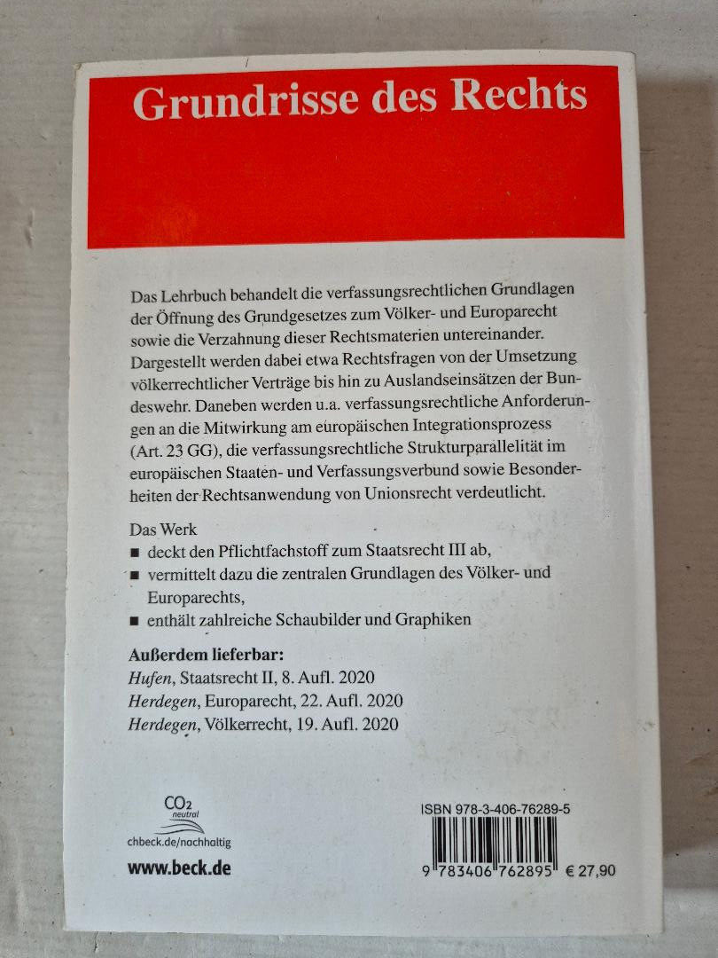 Thumbnail - Staatsrecht Iii: Bezüge Zum Völker- Und Europarecht - Christian