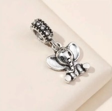 Silver Elephant Pendant Dangle Charm for European Bracelet | Animal Jewelry