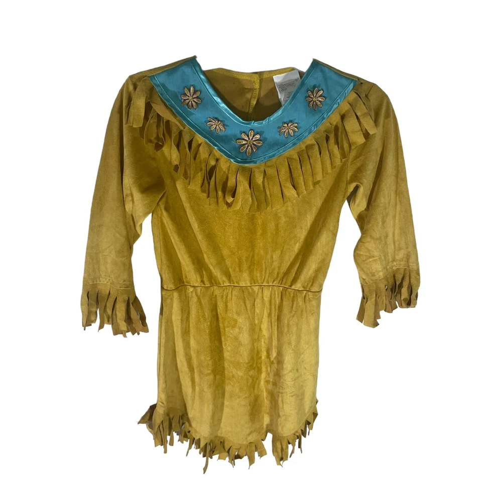 Pocahontas Costume Girls L 12/14 Indian Dress Halloween Forum Novelties - Image 4 of 4