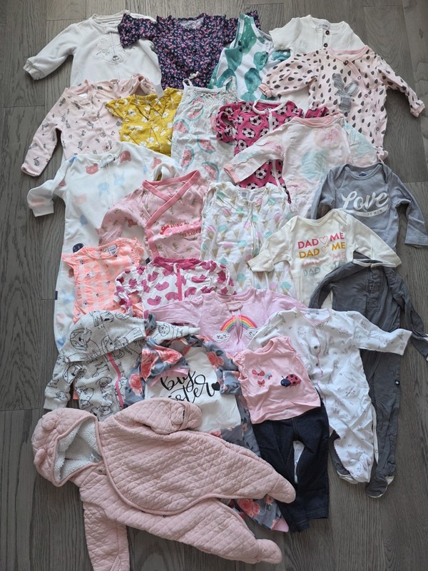 Lot 24 Sets Baby Girls Kickee Pants + Other Brands Outfits 0 - 12m