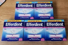 (5) Efferdent Denture Cleanser Tablets Anti-Bacterial Complete Clean 20 Tablets