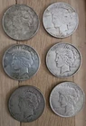 Lot Of 6 Peace Dollars, Two 1922 D, 1923 No Mint Mark, 1923 S, Two 1924 No Mint