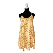 Altar'd State Yellow Floral Daisy Mini Dress Small Sleeveless Babydoll Boho