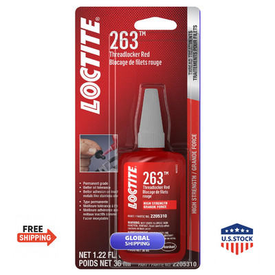Loctite 263 Automotive Threadlocker Red Strength Thread Lock General Purpose