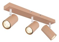 Globo P Robby Strahler Metall Pfirsichfarben Matt, 3X GU10, Deckenleuchte, 12 Cm