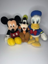 Lot of 3 Disney Parks Plush Mickey Mouse Goofy Donald Duck Disneyland