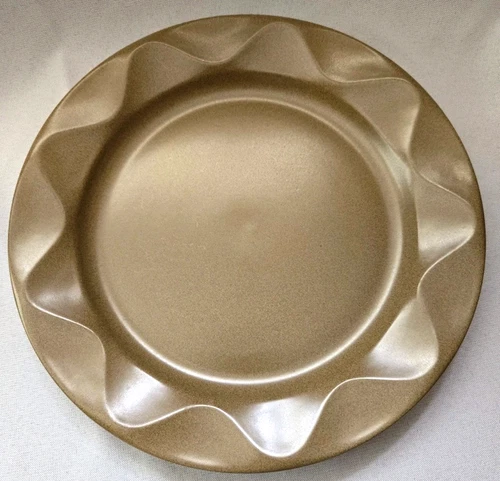 SET OF 4 DANSK ORIGAMI SANDSTONE DINNER PLATES 11"