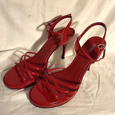 Vintage Women's Shoes Heels Red by Splash Size 8